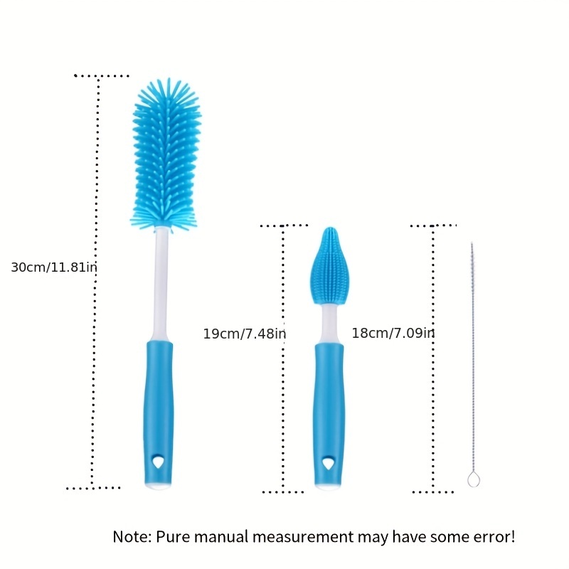 Goupillon Biberon Silicone 4 en 1 Ensemble Brosse Biberon Bébé