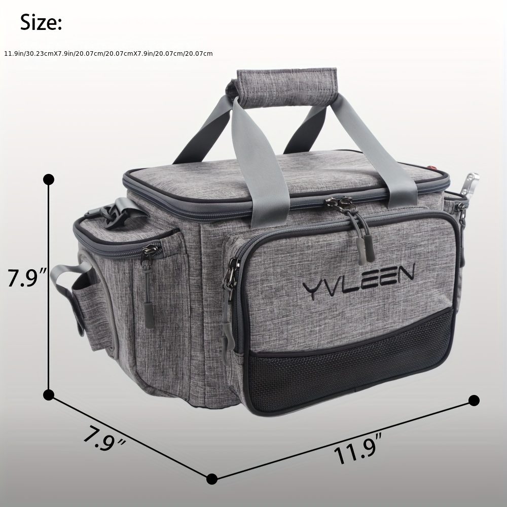 Yvleen Large Fishing Tackle Storage Bag 100% Water resistant