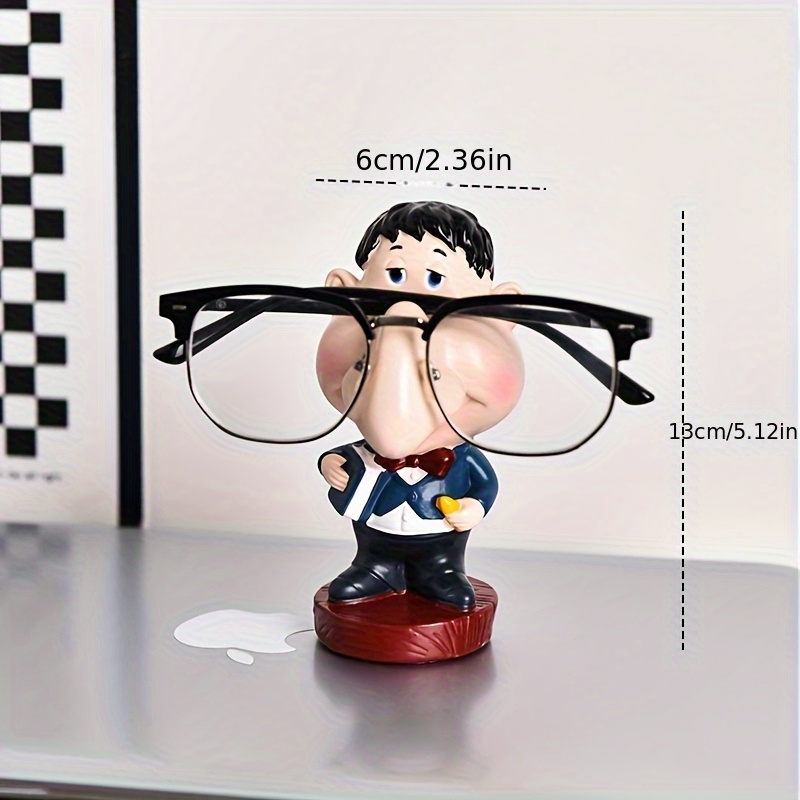Upgraded Weighted 1pc Creative Eyeglass Frame, Cartoon Themed Decorative Eyeglass Frame, Suitable For Desks, No Electricity Required, Ideal Gift, Office Decoration