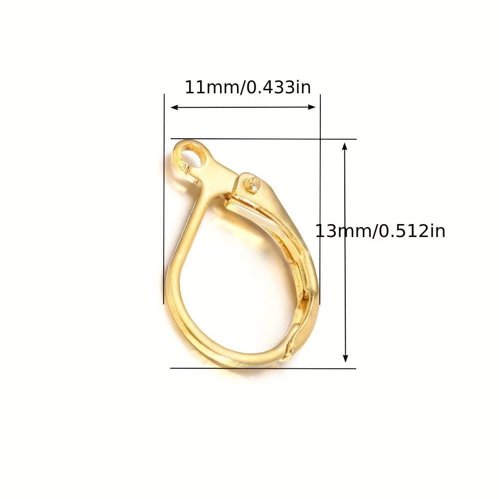 D shaped French Spring Ear Clip Ear Hook Leverback Earrings - Temu