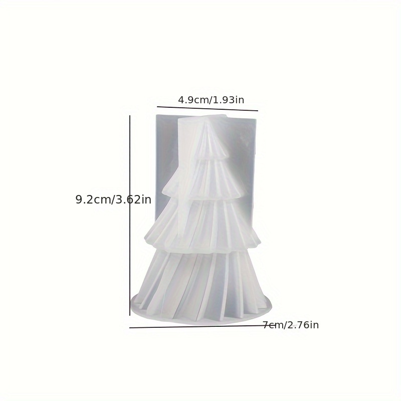 TEMU Mold For Christmas Tree Candles, Silicone Epoxy Mold For Origami Christmas Trees, Suitable For Fragrant Wax Candles, Soap, Concrete, Clay, And