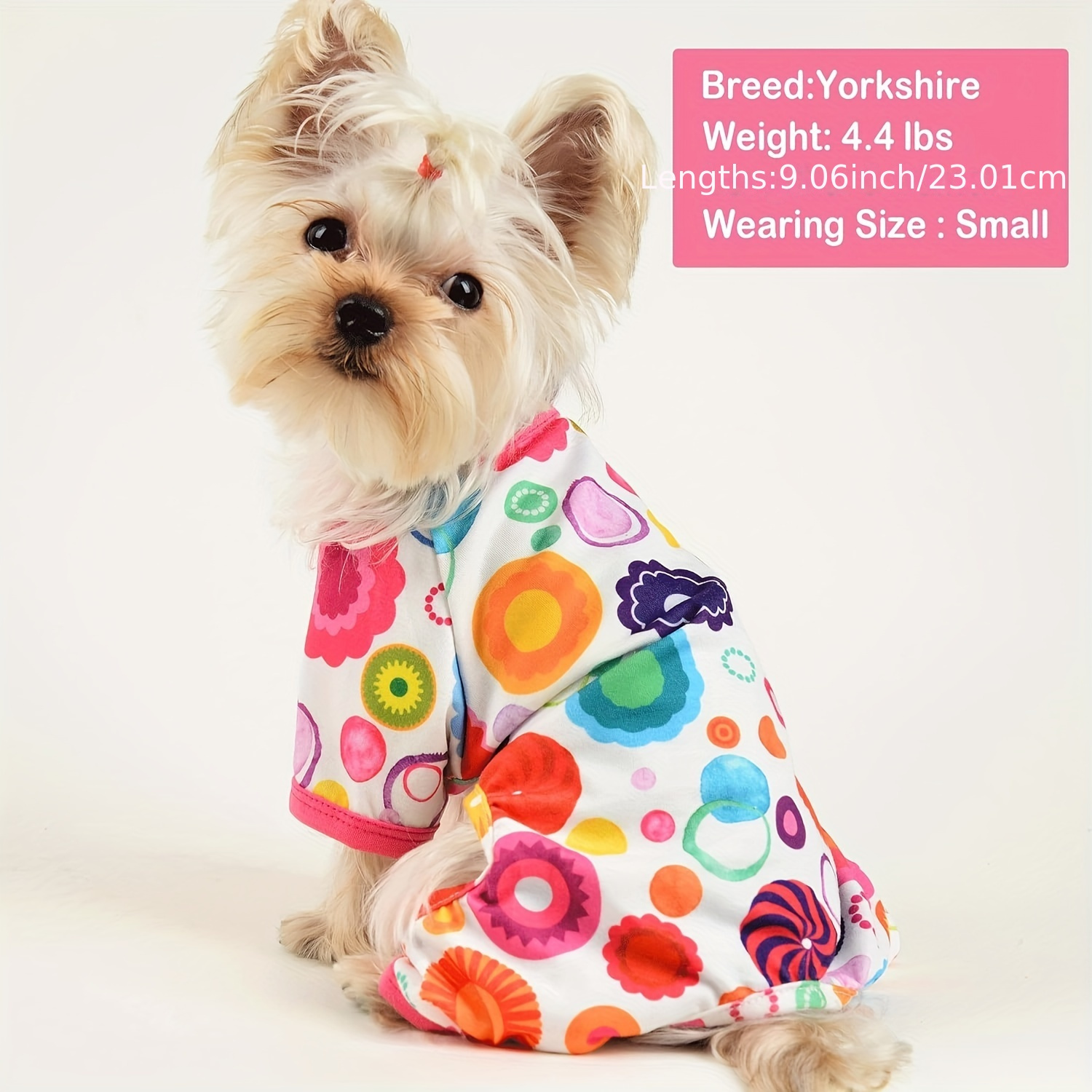 

Soft And Comfortable Pet Pajamas For Small And Medium Dogs And Cats, Fruit Banana Avocado Pattern, Doggie Onesies Apparel Outfit (pink)