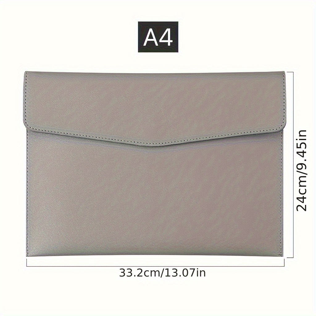 TEMU Document Bag A4 Paper File Bag File Folder Document Wrap Storage Data Bag Portable Invoice Bag School