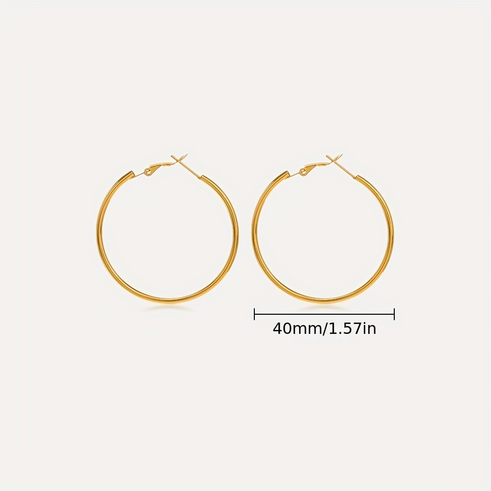 Extra large lightweight circle earring single - CHO
