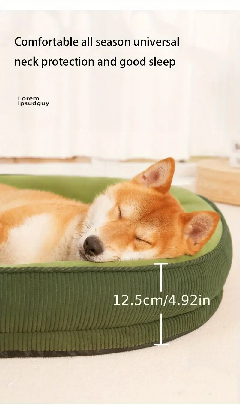 1 polyester dog bed with memory foam insert non slip washable pet bed for cats and dogs green and black medium to large pet bedding bed durable pet bed dog beds Product details 4
