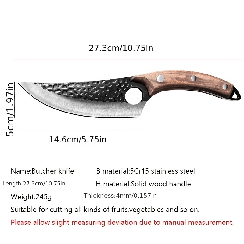 Meat Cleaver Hunting Knife Handmade Forged Boning Knife Serbian Chef Knife  Stainless Steel Kitchen Knife Butcher Fish Knife Kitchen Knife Knives -  Temu Austria