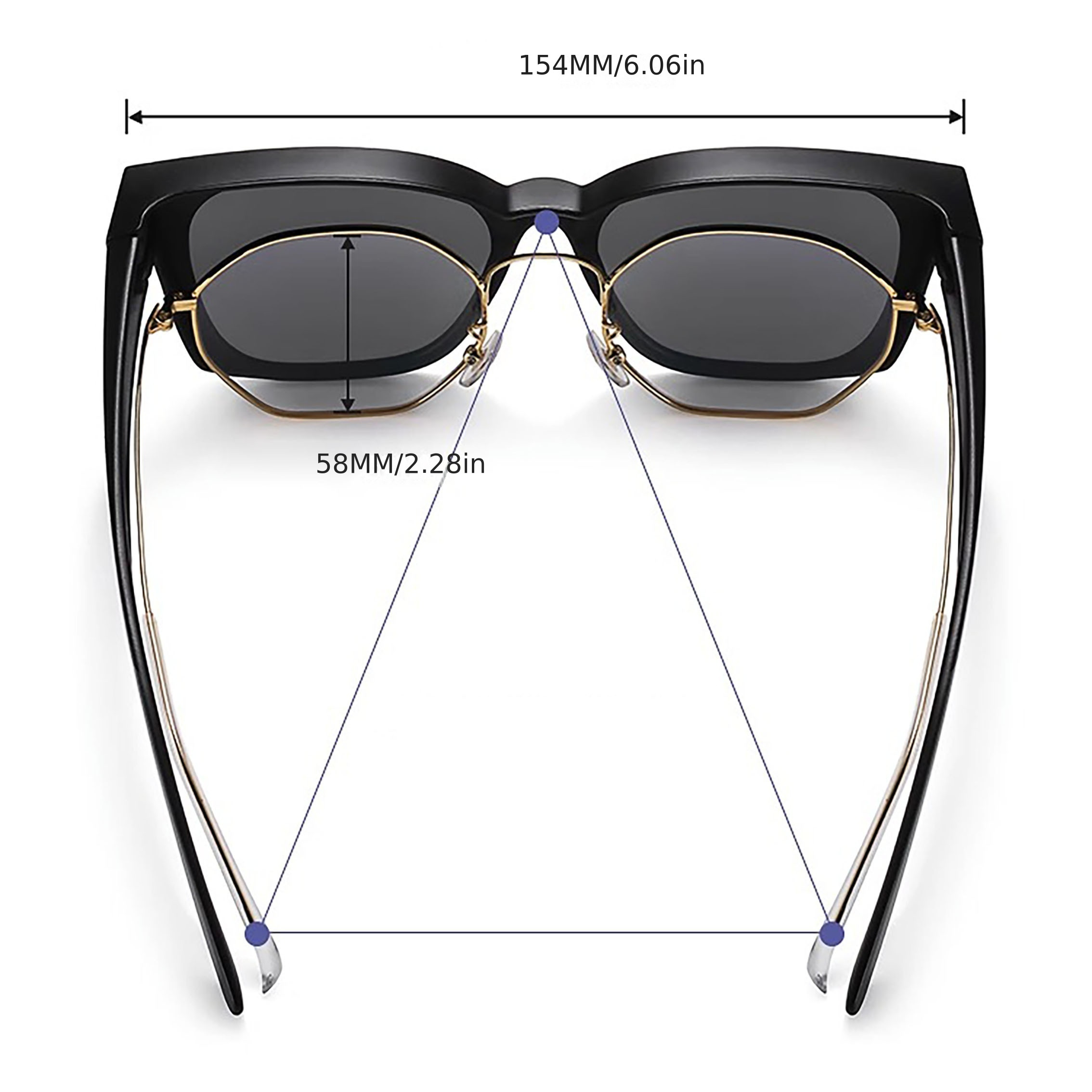 Polarized Fit Over Sunglasses For Women Men, Anti-Glare Wear Over  Prescription Sun Shades For Driving Hiking Fishing