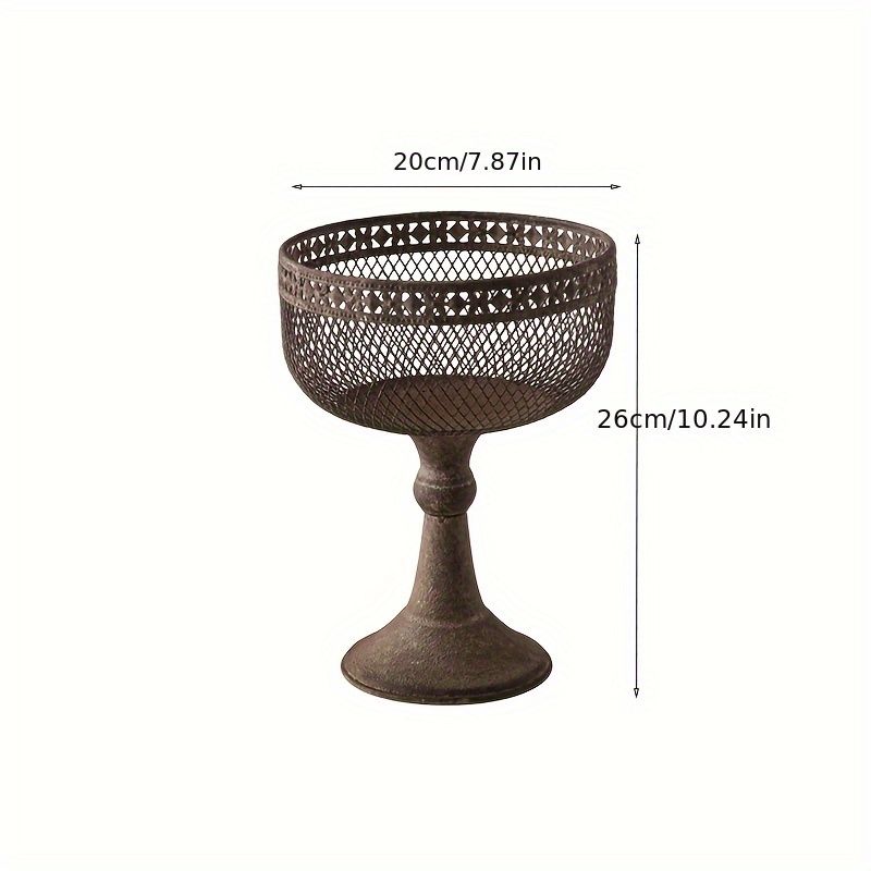 Image of American Classical Tall Flower Vase Ornament, Hollow Trophy-shaped Decorative Bottle, Used For Garden And Courtyard Pot Decoration
