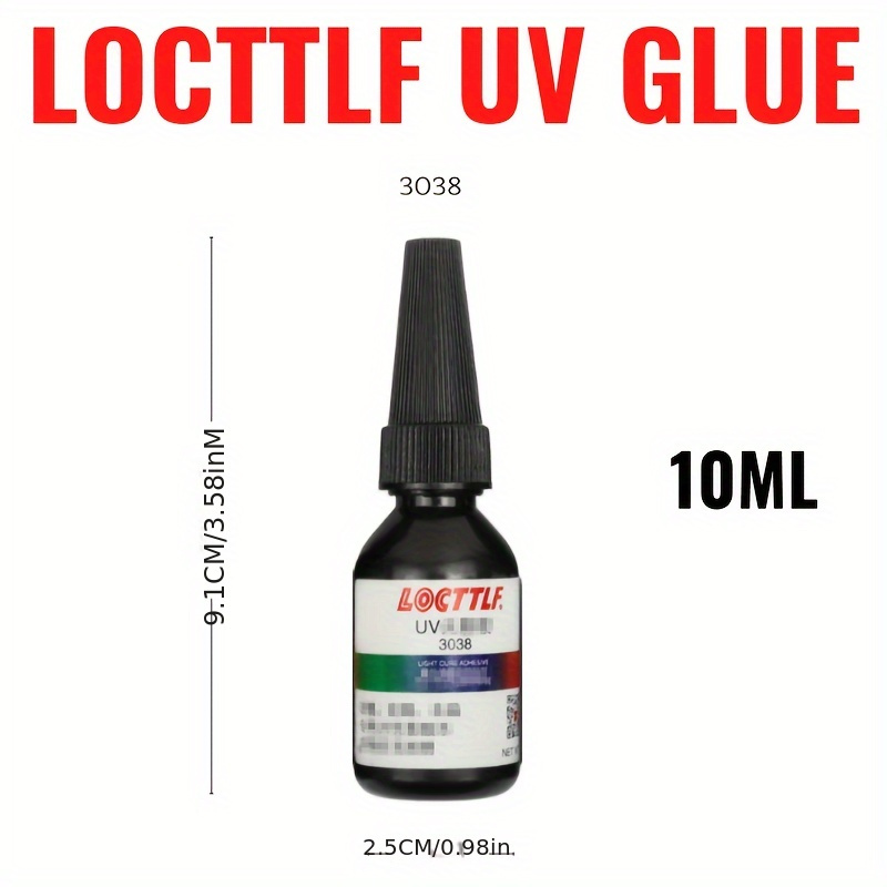 10ML LOCTTLF 3018 3038 3068 UV Shadowless Glue Glass Coffee Table Crystal  Handicraft Plastic Transparent Soft Adhesive