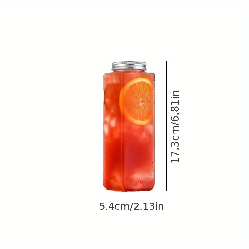 500ml Transparent Portable Milk Tea Bottle High Beauty Glass