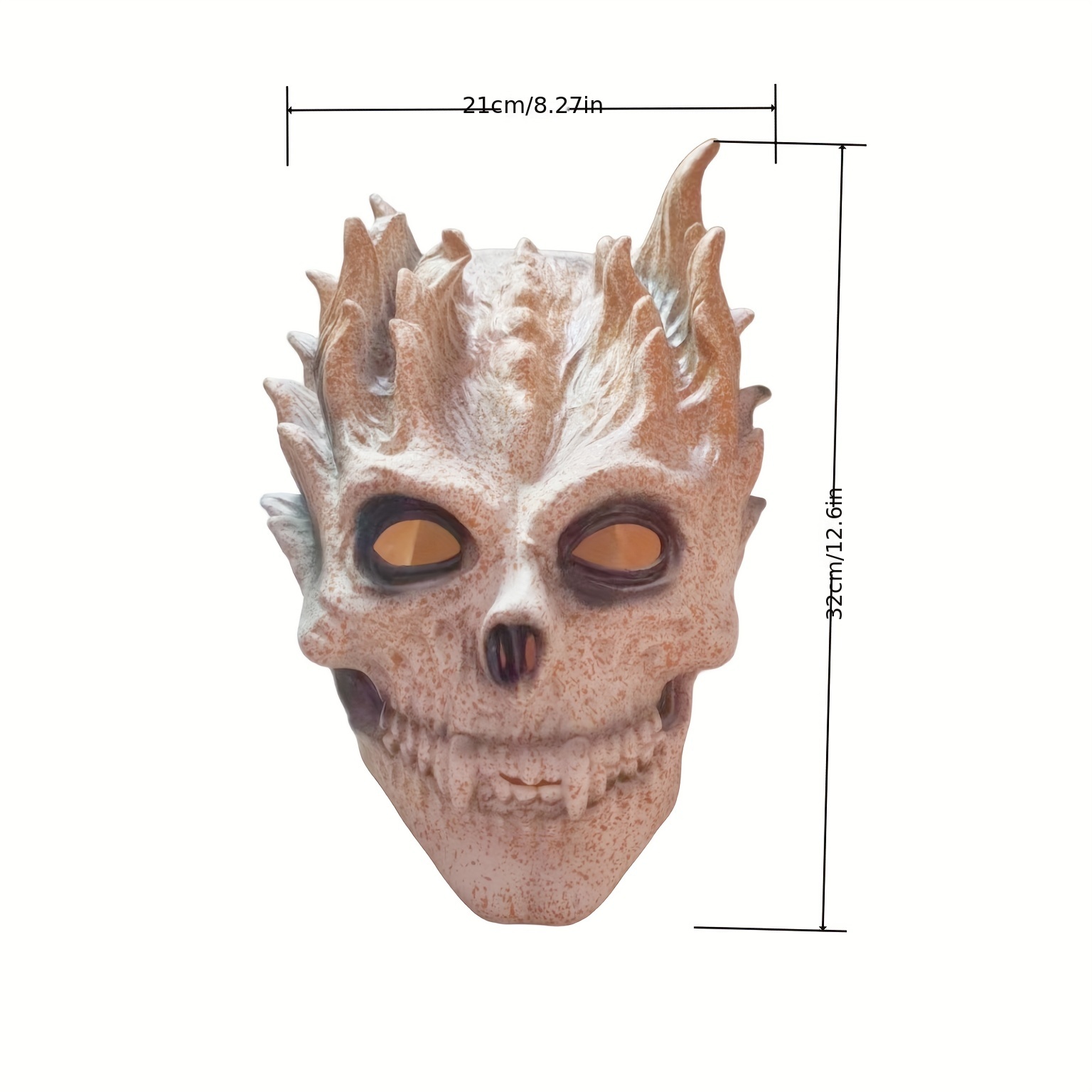 1pc Death Warrior Skull Latex Mask Full Head Devil Skull Halloween