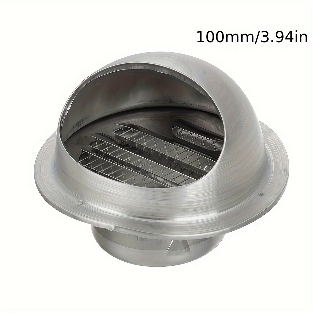 Image of Stainless Steel Exterior Wall Ceiling Air Vent Size Ducting Ventilation Exhaust Grille Cover Vents Waterproof Cap