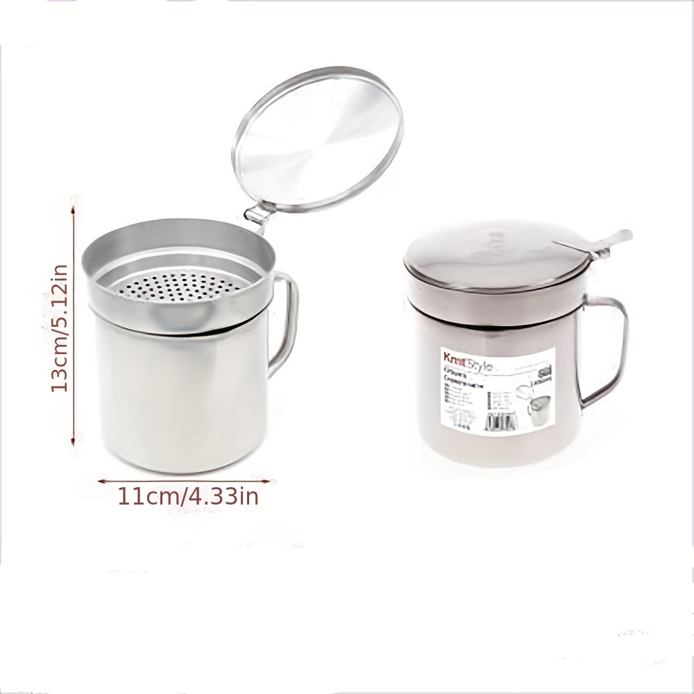 Residue Filter Oiler Bacon Grease Saver With Strainer - Temu