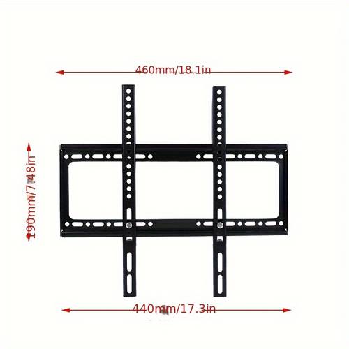 1pc- Stand, Wall Mount TV Bracket, Tilt Wall Mount Bracket, Universal Platform for 26-63 Inch Flat and Curved LED, LCD, OLED and Plasma TVs, VESA 200x200mm /400x400mm, , Easy to Assemble, Wall Mount for Tv, Adjustable Tv Stand, Portable Tv Stand, Setup, Spacesaving Design, Modern Tv Stand, Sturdy Construction, Metal, Apartment Living, Office Display