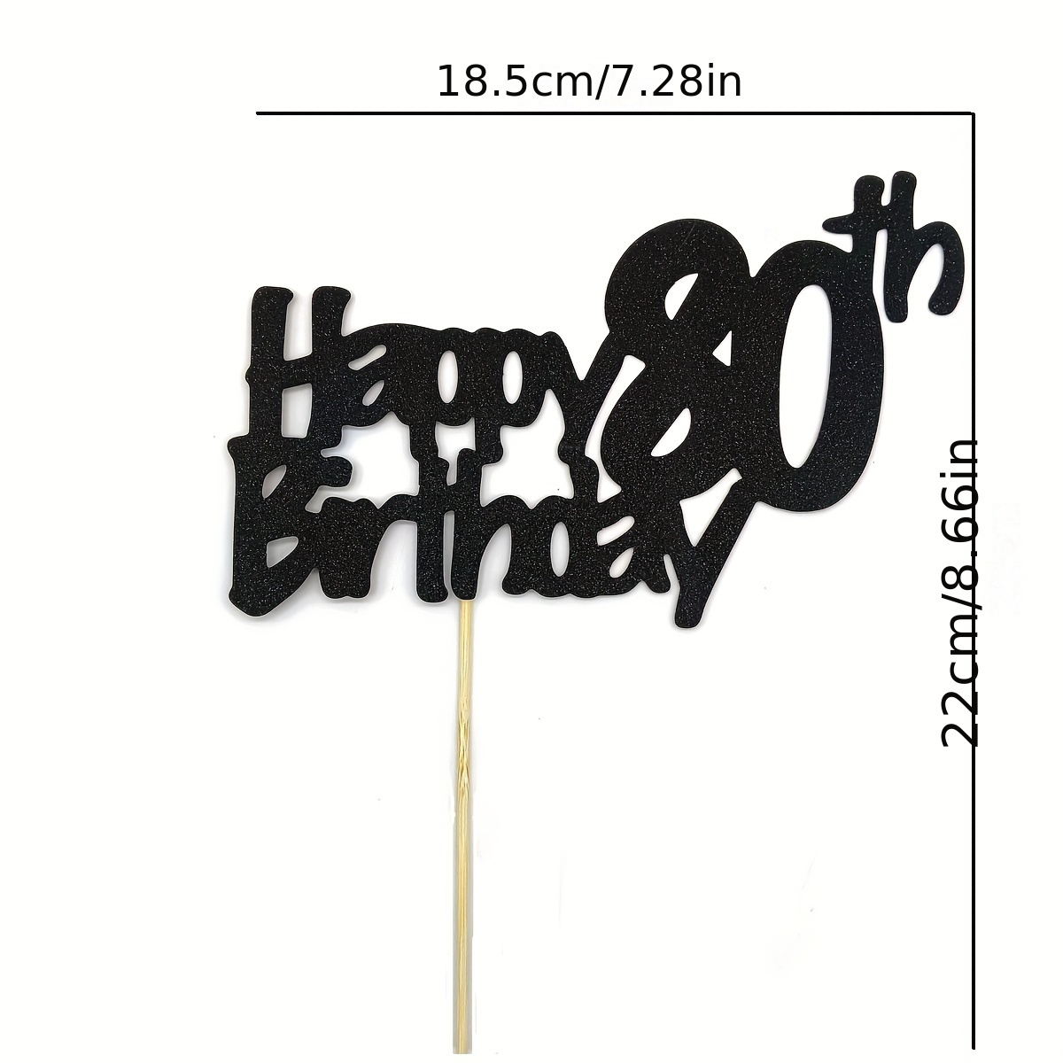 1pc, Decorazione Per Torta Di Compleanno Black Happy Birthday70 80 90 Anni  Carta Decorativa Per Torta Di Compleanno Anniversario Di Compleanno