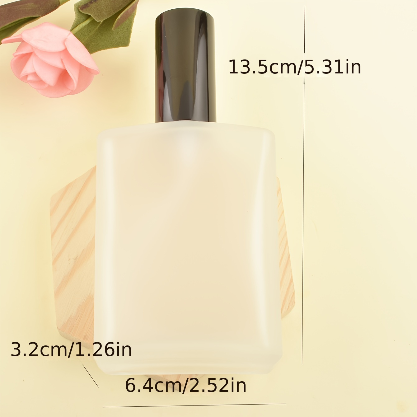 1PCS 100ml/3.4Oz Clear Glass Fine Mist Atomizer,Portable Square Refillable  Empty Perfume Essential Oils Spray Bottle Travel Atomizer Dispenser