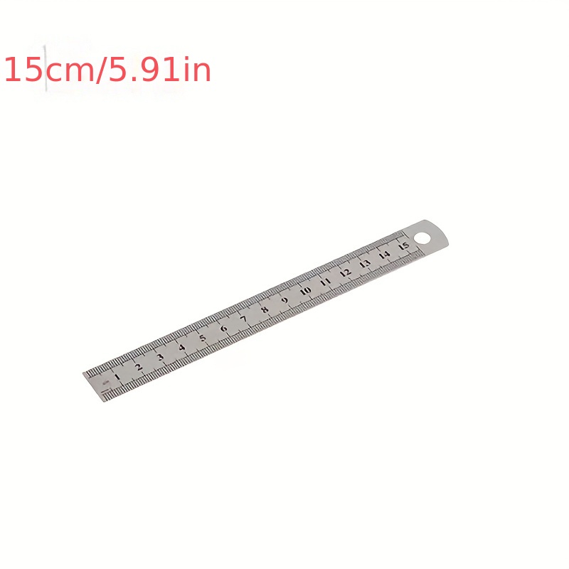 Stainless Steel Double Side Straight Ruler Centimeter Inches Scale Metric  Ruler Precision Measuring Tool School Office