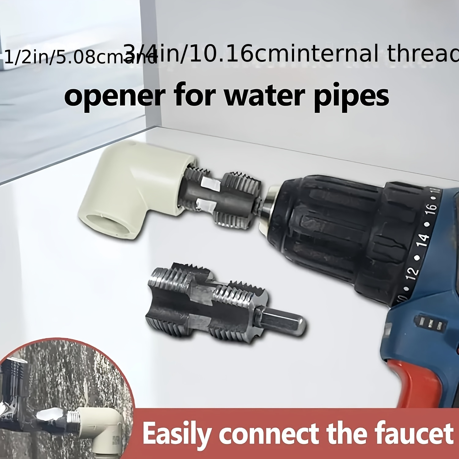 Electric Drill Compatible PVC Pipe Threader Kit With Various Die Sizes 1 2 3 4 1 Pvc Thread Maker Tool Drill Pvc 3 Dies A 57291592 Cbc2 4df7 8b04 900aa5c86b79.588b8ca2a873854df0145dfa353ec090