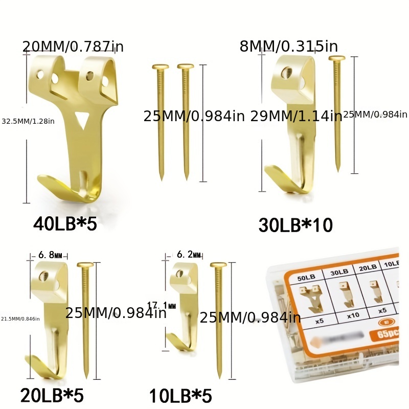 LUNEKUCK 255 Pcs Ganci per Quadri Cornici da Parete in Metallo con