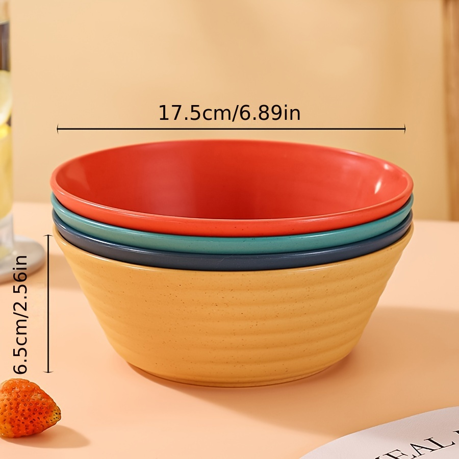1/4pcs, 36oz Wheat Grain Bowl, Reusable Soup Bowl, Microwave And Dishwasher Safe, Unbreakable. Grains, Salads, Rice, Noodles Kitchen - Multifunctional