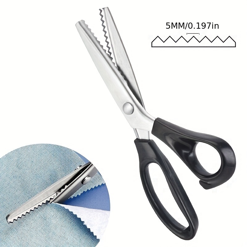 Stainless Steel Teeth Fabric Scissors, Triangle Teeth 3mm-7mm, Zigzag Type,  For Cutting Lace, Sewing Material And Diy Clothing