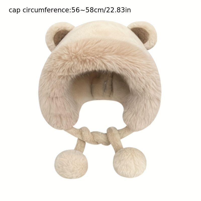 Cappello Orecchie Orso Carino Paraorecchie Spessi E Caldi - Temu Italy