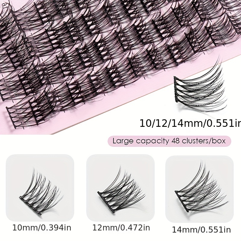 DIY Grafting Lashes Single Cluster False Eyelashes - Natural Segment