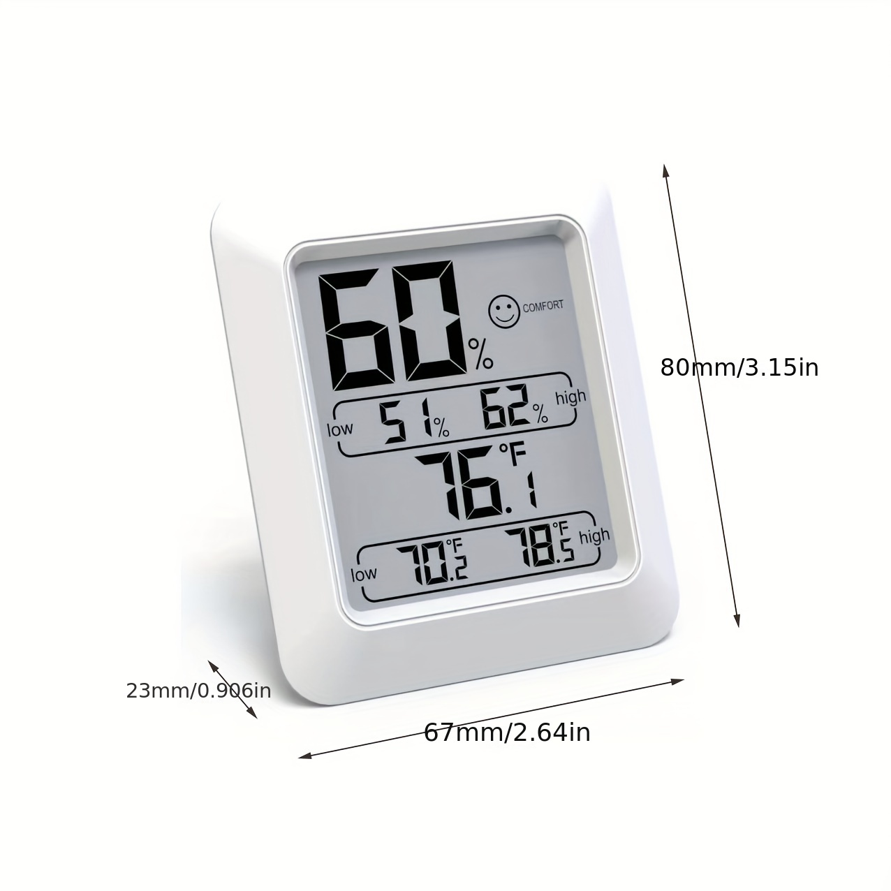 1pc Electronic Temperature & Humidity Gauge With Hanging/wall