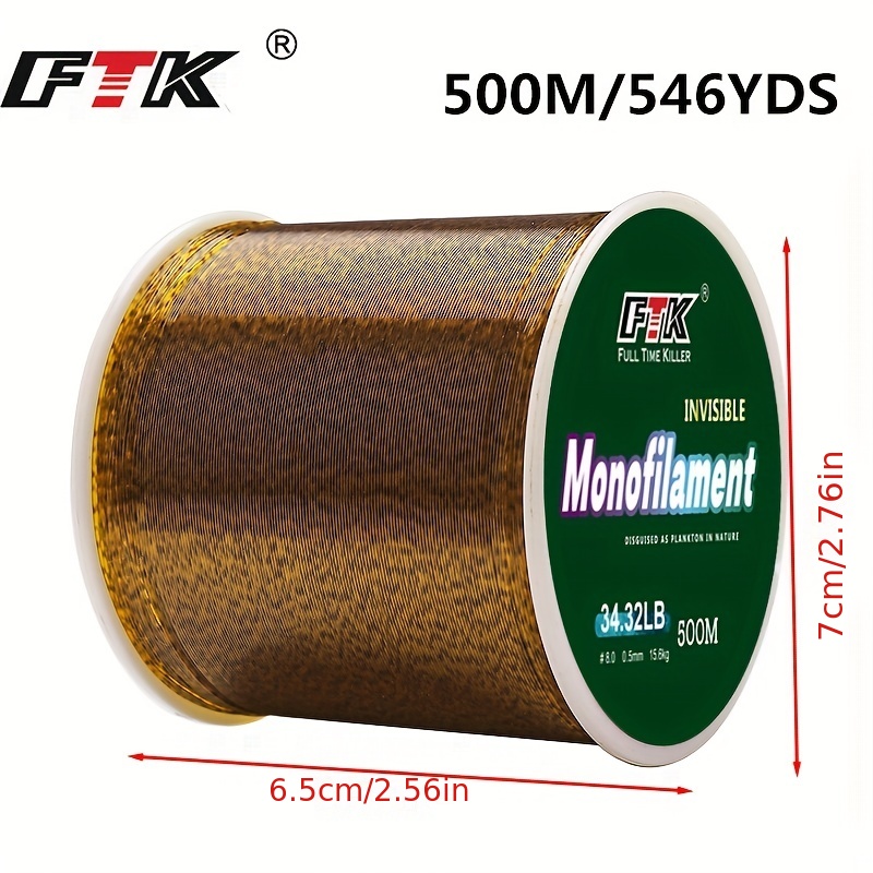 FTK 500m/546yds Spotted Fishing Line, Nylon Monofilament Wear Resistant  Fishing Line, Fishing Accessories
