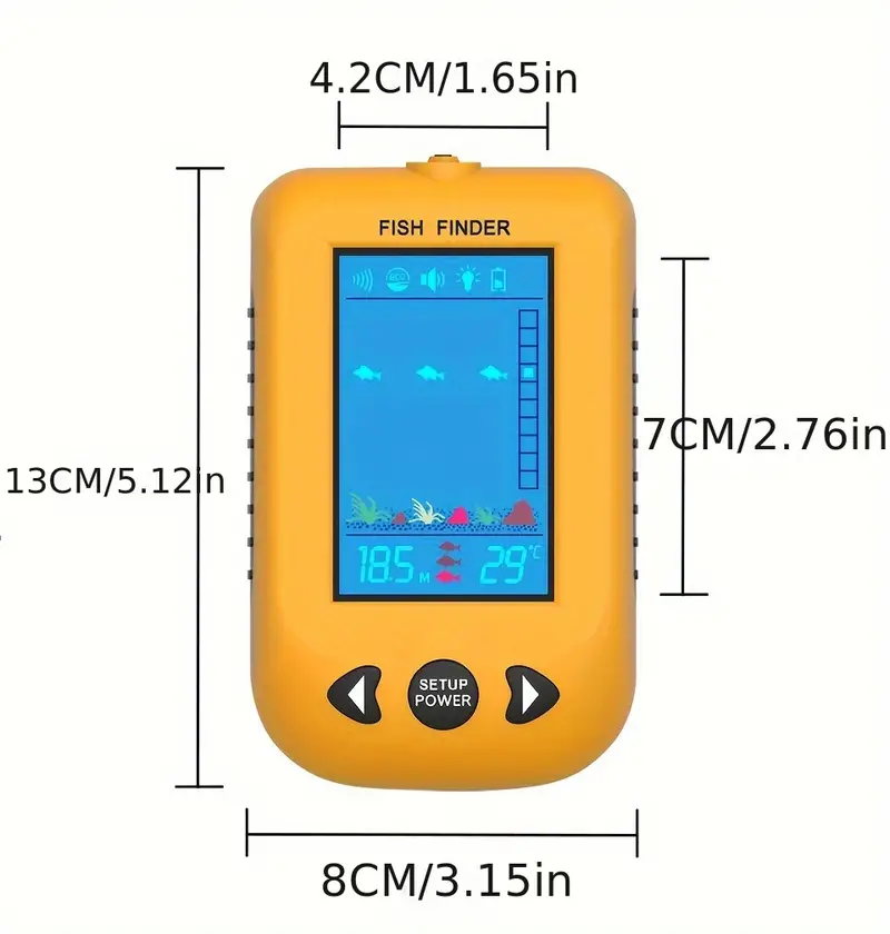 Xf03 Yellow Portable Fish Finder Sonar Fish Finder Sensor Wired Deep  Detector Boat Kayak Sensor Fish Finder Handheld Fishing Gift For Men -  Sports & Outdoors - Temu