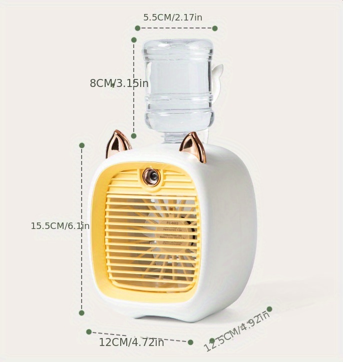 new water cooling fan mini small fan usb fan desktop turbine led spray humidification air cooler details 10