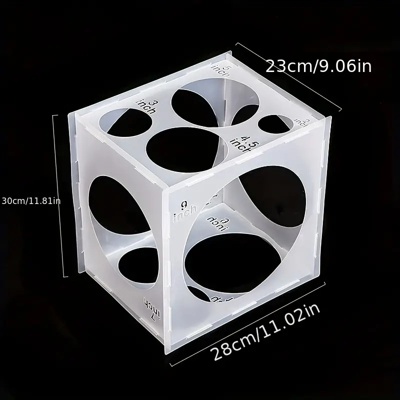 1pc 2 10in Scatola Misuratore Palloncino Cube Plastica - Temu Switzerland