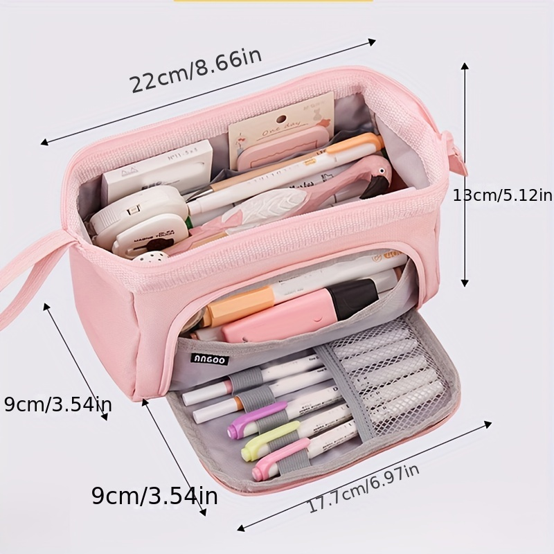 Cute Simple Waffle Pencil Case Small Portable Cosmetic Bag - Temu