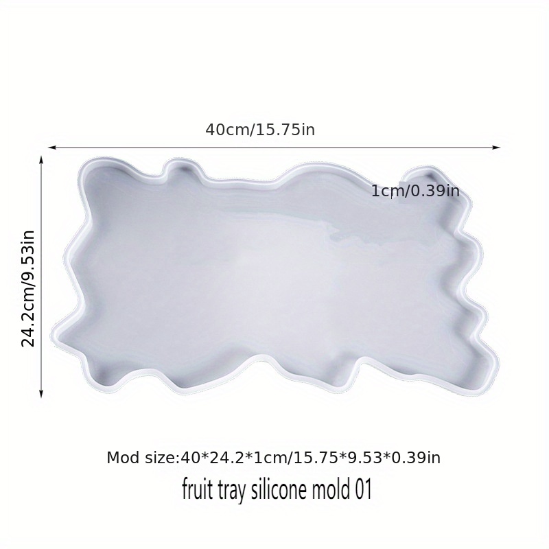 2 Pieces Tray Silicone Mold Kit Irregular Epoxy Resin Tray Molds For DIY  Crafts (Rectangle+Round)