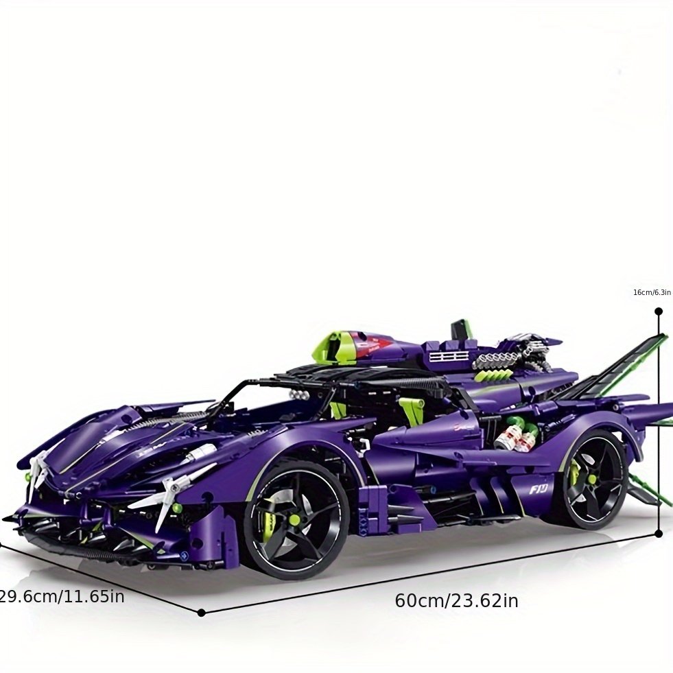 JMBricklayer Sports Car Building Block Set, Creative Supercar Adult Collectible Car Model, 1:8 Scale Classic Race Car Construction Toys, Toy Gifts For Teens Adults And Block Collectors (2183pcs)