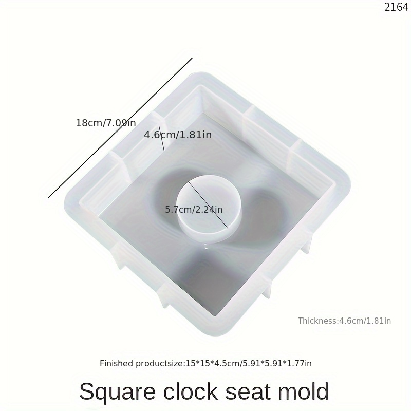 Geometric Stand Vertical Clock Silicone Mold Diy Epoxy Resin - Temu