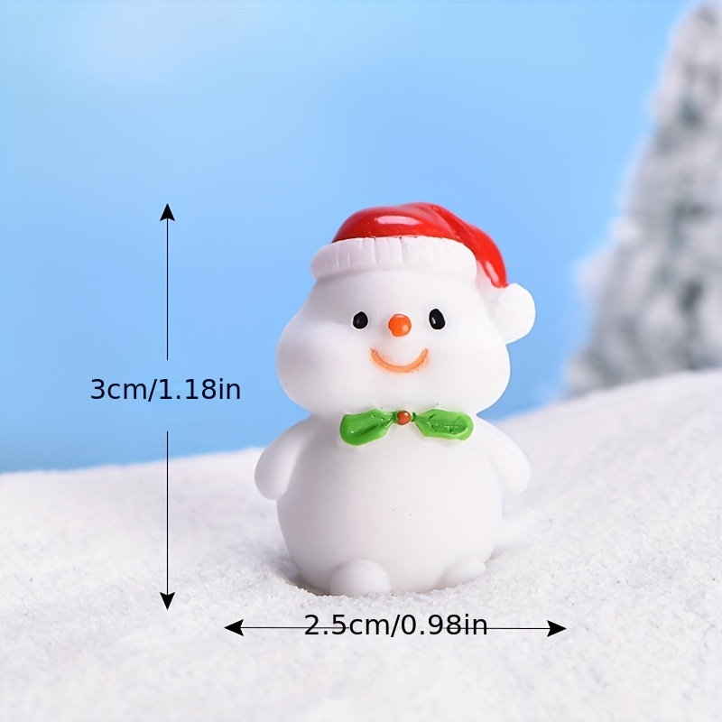 Christmas Micro Landscape Ornaments Santa Claus Cute Snowman - Temu