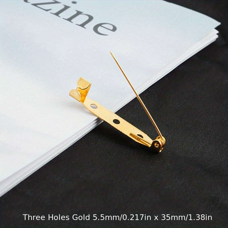 Diy Brooch Pin With Three Hole Pin Brooch Accessories - Temu