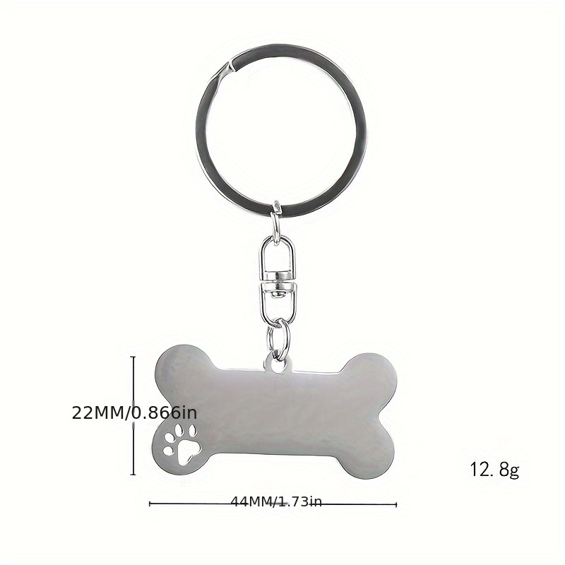 Hollow Dog Paw Bone Portachiavi In Acciaio Inossidabile Uomini