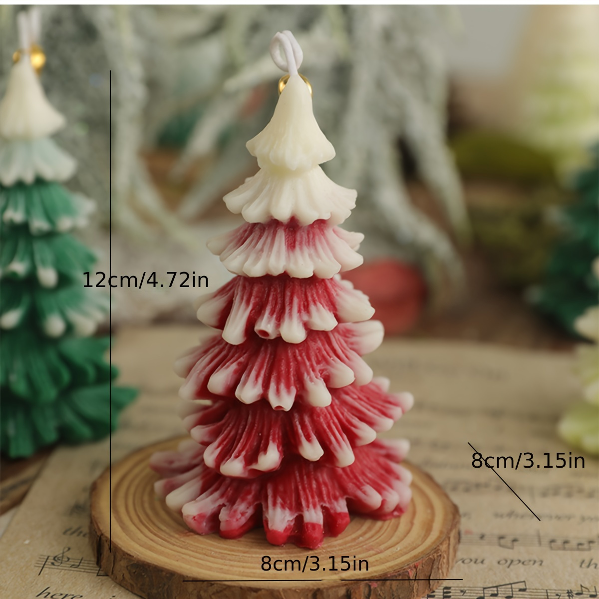 Christmas Tree Shaped Candles