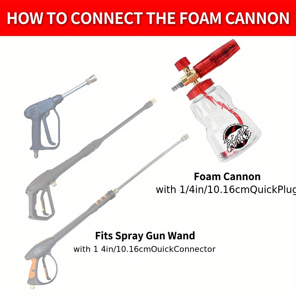 Foam Cannon Car Wash Gun - Snow Foam Lance for Pressure Washer - Brass –  SudMagic