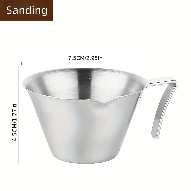 FRCOLOR Espresso Cup Stainless Steel Coffee Measuring Cup Coffee Extraction  Cup Coffee Making Cup