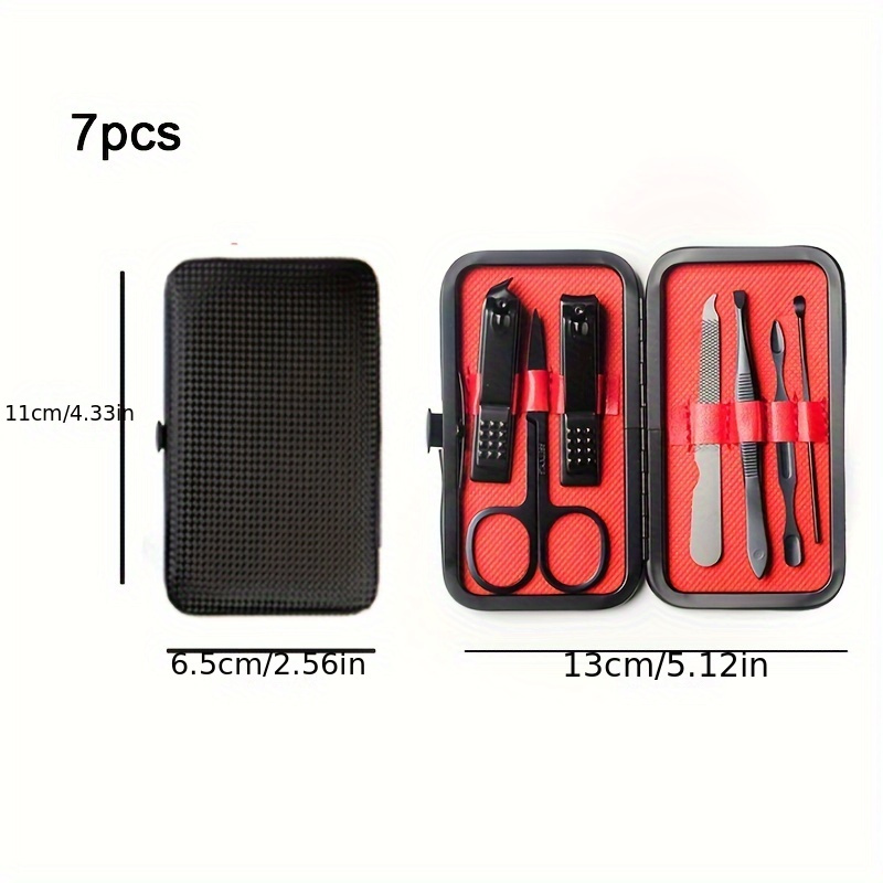 8pcs Manicure Pedicure Set with Black Storage Case