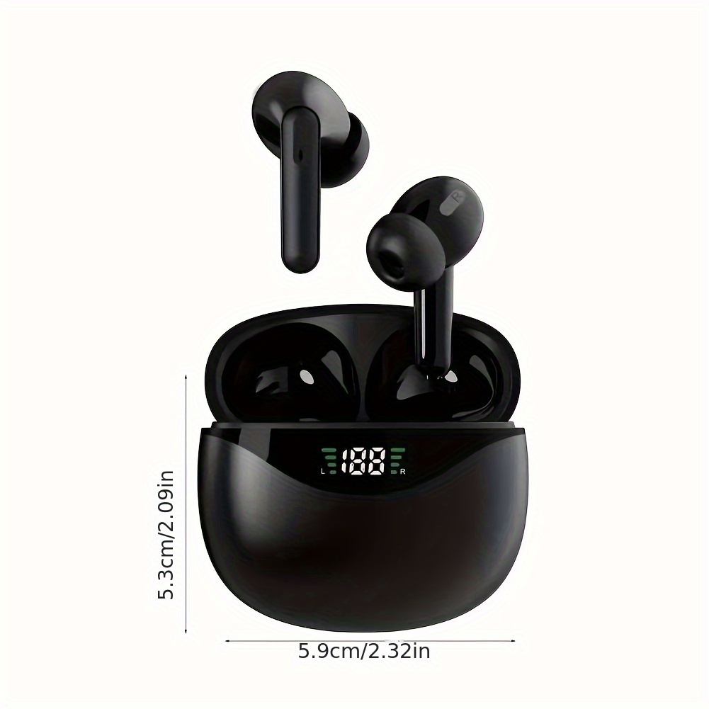 

Wireless Tws Earbuds With Noise Reduction, Hifi Stereo, Mic, Led Power Display-charging Case Included