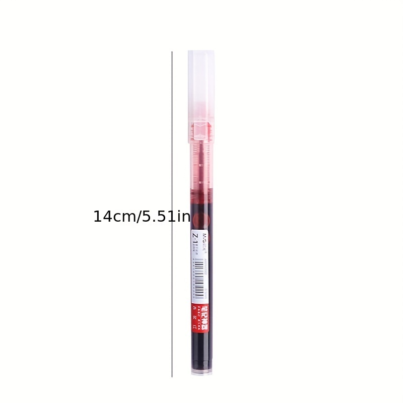 Single Red Straight Liquid Rollerball Pen Cute Quick drying - Temu