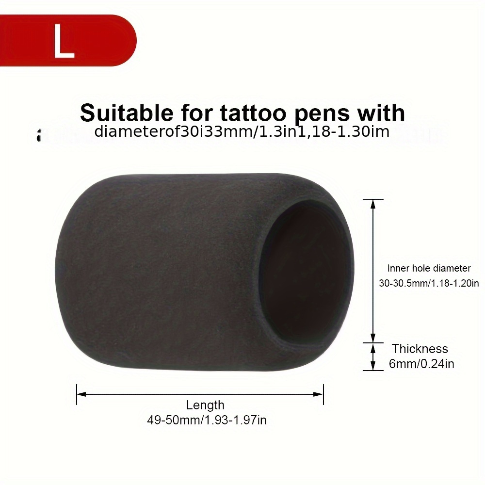 Jc Tattoo Diameter 30/27/25 Mm Tattoo Grip Sleeve, Tattoo Machine Pen Sleeve, Tattoo Sleeve, Tattoo Machine Grip Sleeve, Black Tattoo Foam Tattoo Tube Grip Sleeve Tattoo Supplies