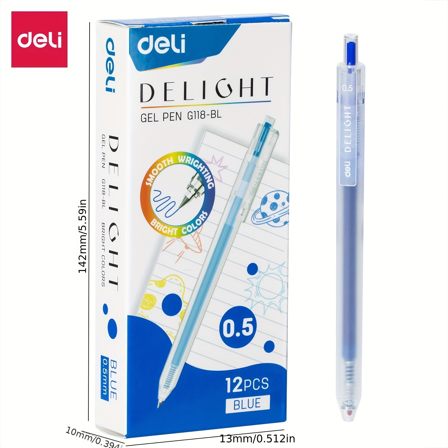Premium Japanese Gel Pens - Vibrant 12 Colors - Smooth Writing - Office &  School Supplies - Great Gift