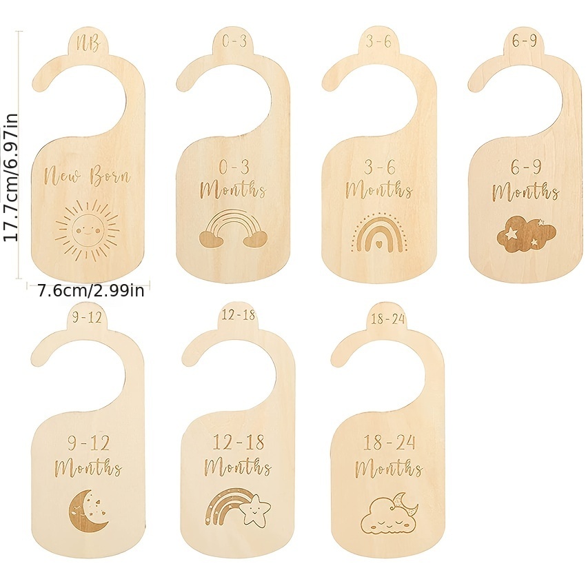 Wooden Baby Closet Dividers For Baby Clothes Organizer, Double Sided  Colorful Baby Closet Organizer For Nursery Decor, Baby Clothes Dividers For  Closet Size Hangers, Christmas, Halloween, Thanksgiving Day Gift - Temu