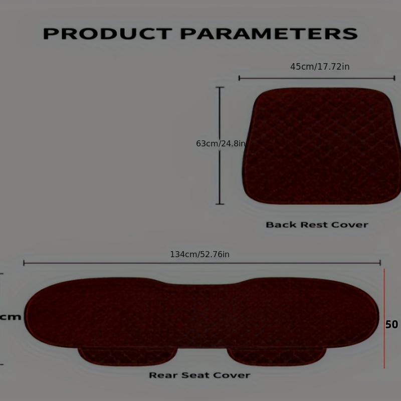 Plush Car Seat Cover Rear Cushion Breathable Protector Mat - Temu