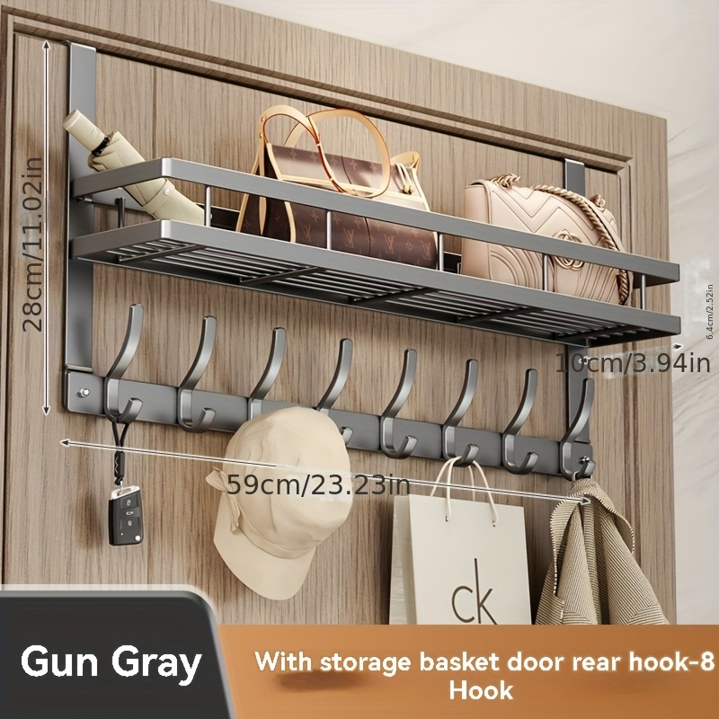 fashion metal door back hook rack   wall mounted clothes hanger for bathroom space saving storage organizer